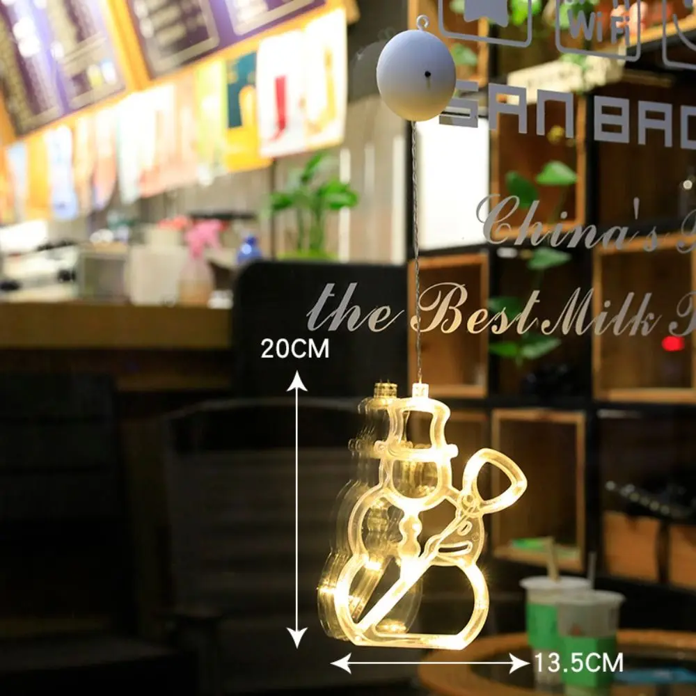 عيد الميلاد الديكور LED أضواء عيد الميلاد LED الإبداعية نجمة القمر شفط كأس ضوء شجرة عيد الميلاد زخرفة نافذة مصباح