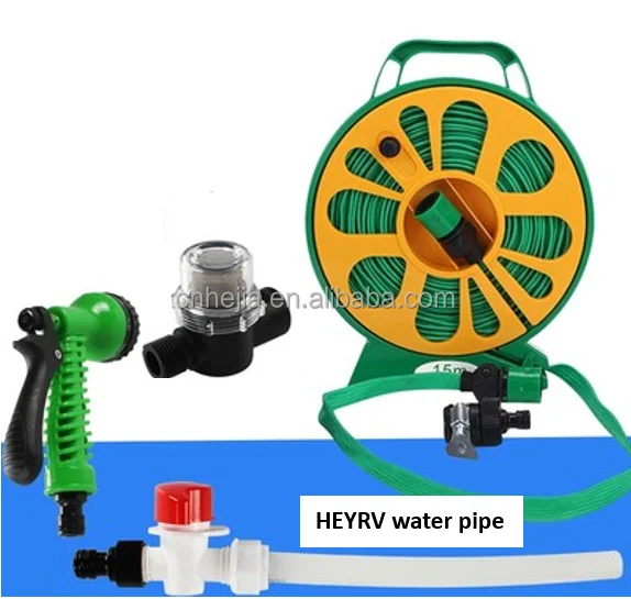 Caravan Travel Trailer Part Spray Gun Wash Spray Upgrade Micro Hose with Reel Expandable Magic for Flexible Water Pipe