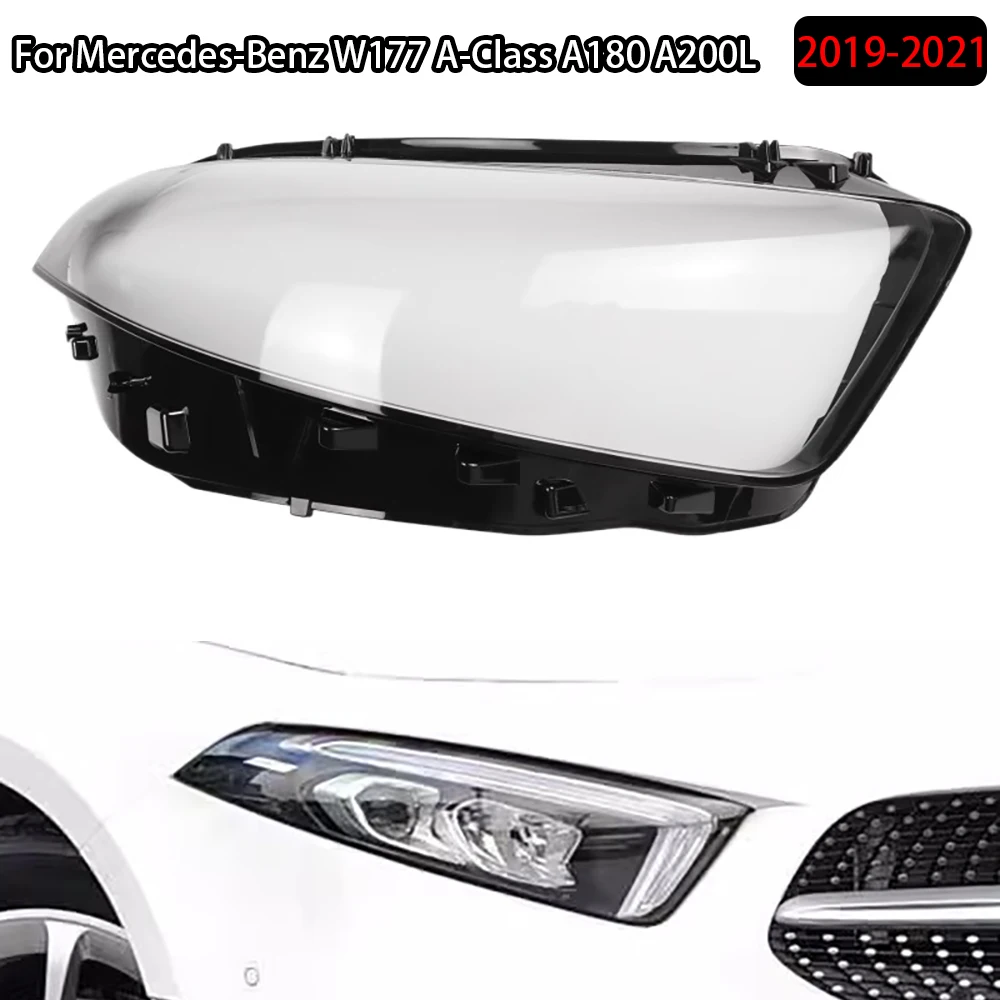 

For Mercedes-Benz W177 A-Class A180 A200L 2019-2021 Headlamp Cover Transparent Lampshade Headlight Shell Mask Lens Plexiglass