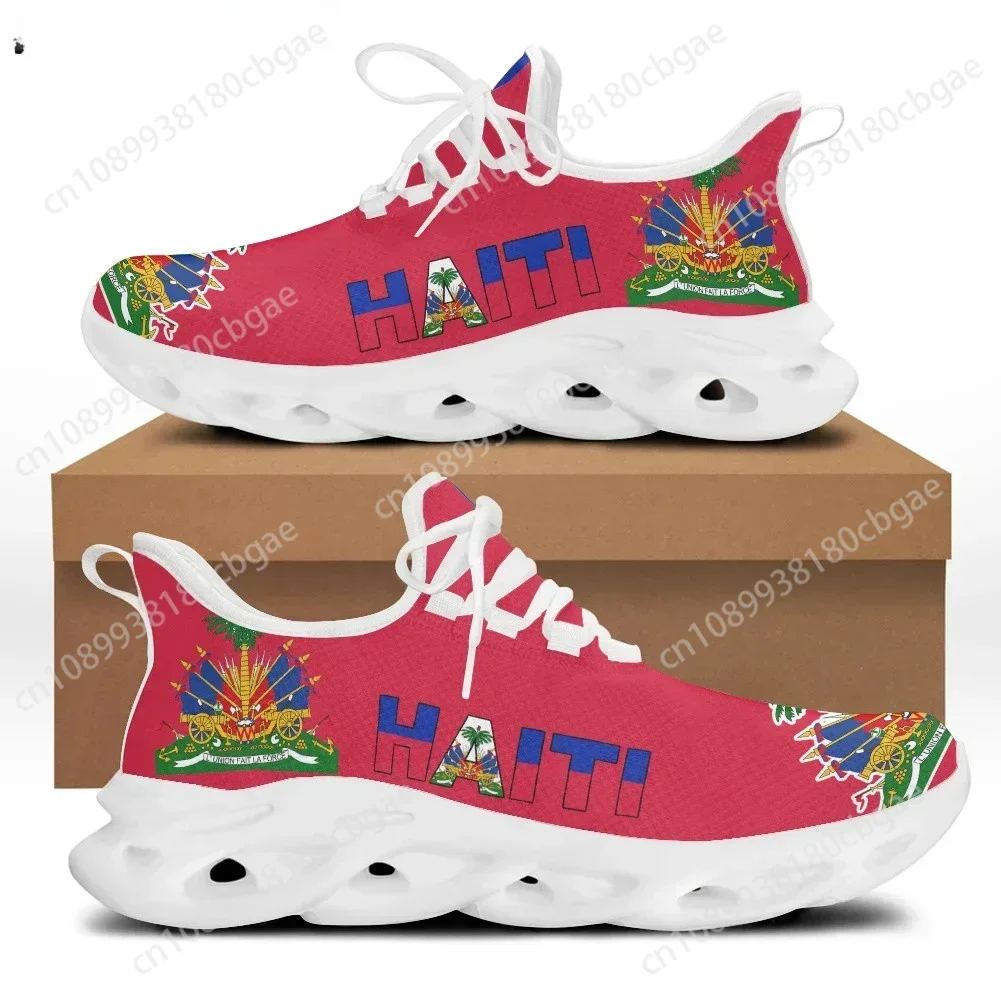 

Hot Haiti Flag 3D Print Shoes for Women's Men Brand Design Autumn Casual Ladies Lace Up Flats Sneakers Sapatos Femininos
