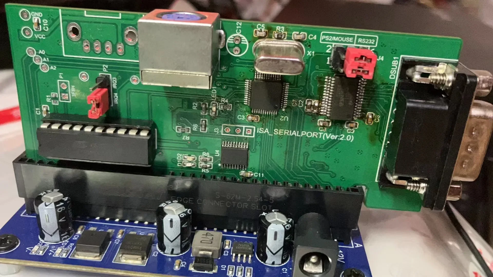 Isa Bus Uitbreidingskaart Seriële Poort Uitbreidingskaart Ps2 Muis Interface Optische Muis Dos Interface 8-Bit Bus