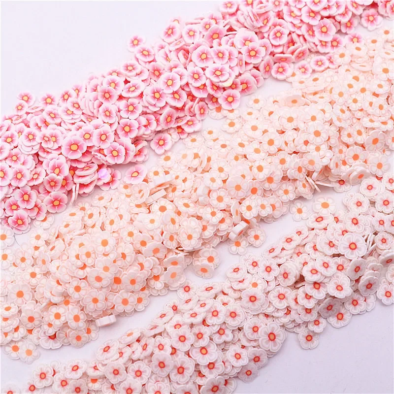 5mm Flower Polymer Clay Slices Sprinkles for Crafts Making Nail Art Decoration DIY Slime Filling Tiny Cute Klei Accessories 50g