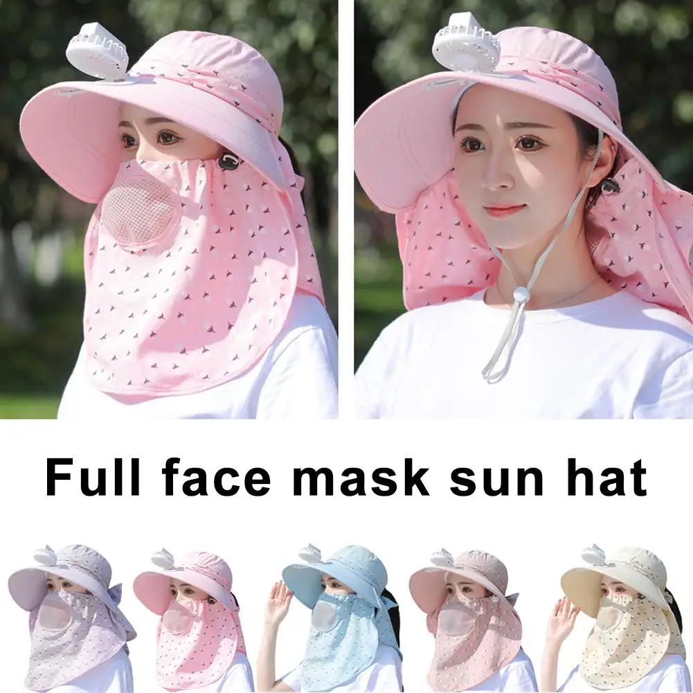 Summer Outdoor Riding Anti-UV Sun Hat Beach Foldable Sunscreen Simple Solid Color Cap Neck Face Wide Brim Hat For Women Wit G7A7