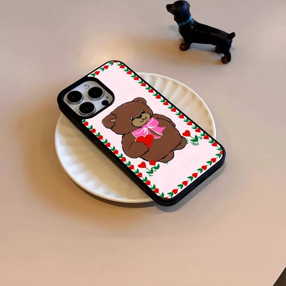 دانييل غيزيو تيدي بير Magsafe جراب هاتف آيفون 17 16 15 14 13 12 برو ماكس بلس الهواء هارد شل غطاء كامل سيليكون