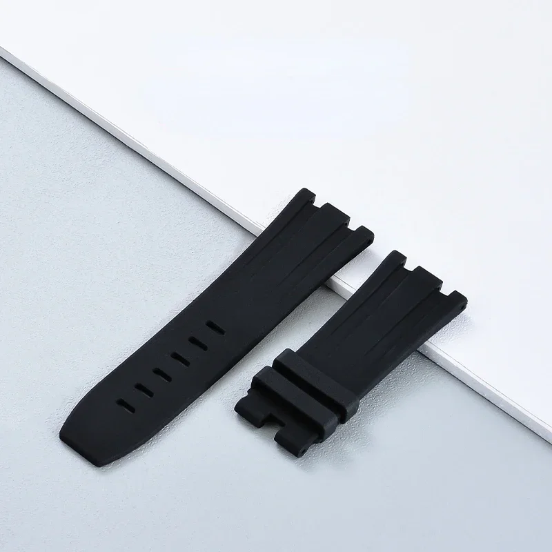 Watchband for Audemars and Piguet Royal Oak Strap Original AP 15710 26470 Rubber Watch Strap Pin Buckle Silicone Band 28mm