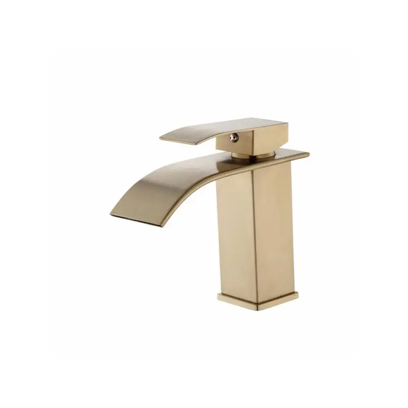 

Single Handle Bath Faucet Lavatory Faucet Stainless Steel Brass Gold Finish Single Hole - Unable to Ship on Weekends