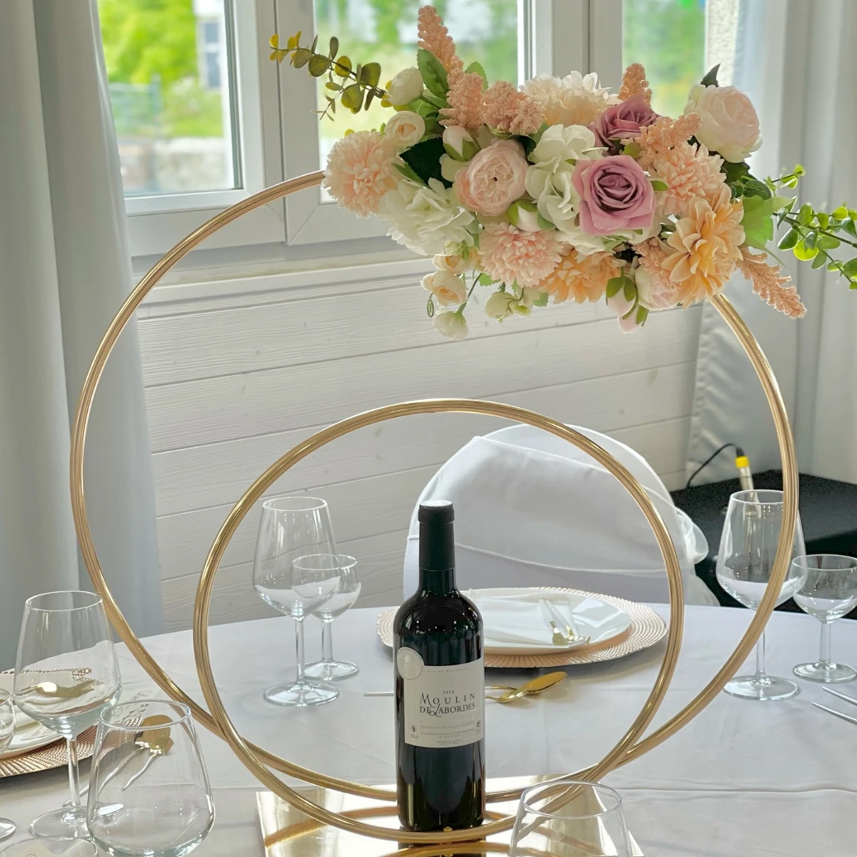 10pcs) Wedding Candlestick Decoration Gold Candlestick Metal Flower Vase Gold Luxury Hollow Flower Ware for Commercial and Home