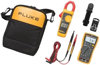 

117/323 Combo Kit – Multimeter & Clamp Meter for Electricians – 400A AC Current, DC/AC Voltage, Includes Case & Leads
