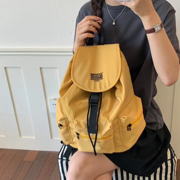 Large Capacity Casual Women's Backpack for School Travel Summer 2026 New Style Youthful Nylon Material Commuter Friendly
