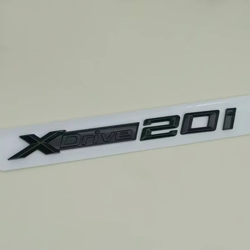 3D ABS Schwarzes Logo X1 Emblem Xdrive 20d 20i 25d 25i Buchstaben-Aufkleber Auto-Emblem für X1 E84 F48 F49 U11 Auto-Zubehör – Detail 4