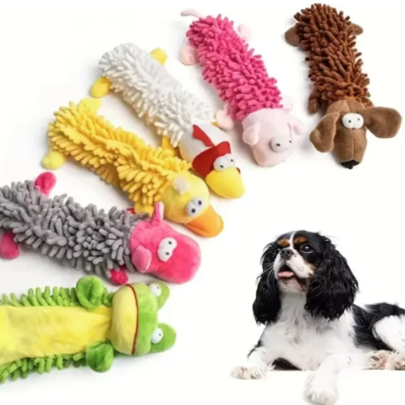Juguete de peluche con sonido para perros y gatos – Hipopótamo y cerdo - imagen 2