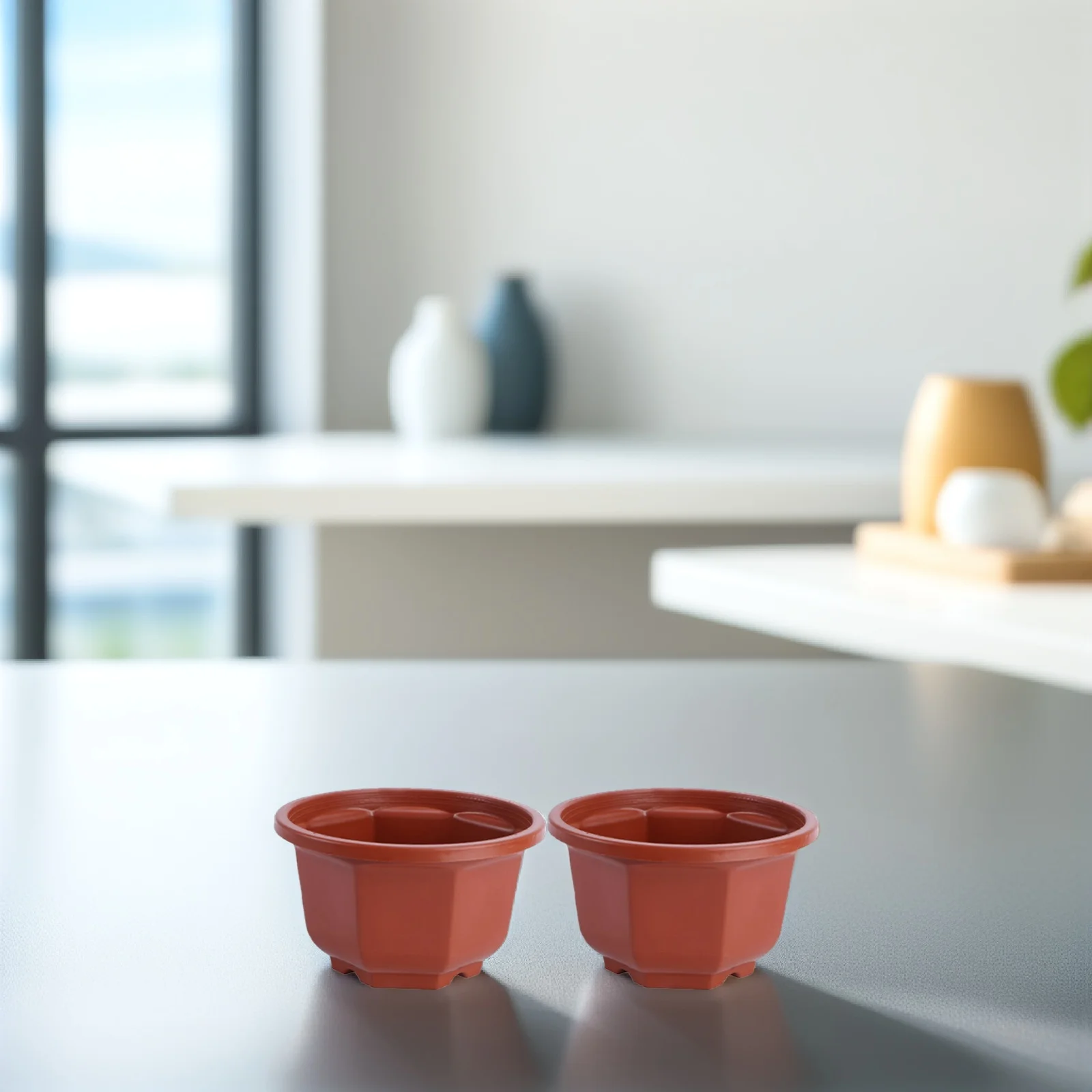

Star Anise Plant Flower Pot Planter Pots for Indoor Plants with Drain Tray Household