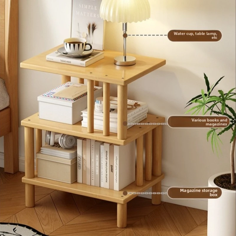 

Stable Multi-layer bedroom bedside table simple wind bedside bookshelf shelf living room sofa side small coffee table