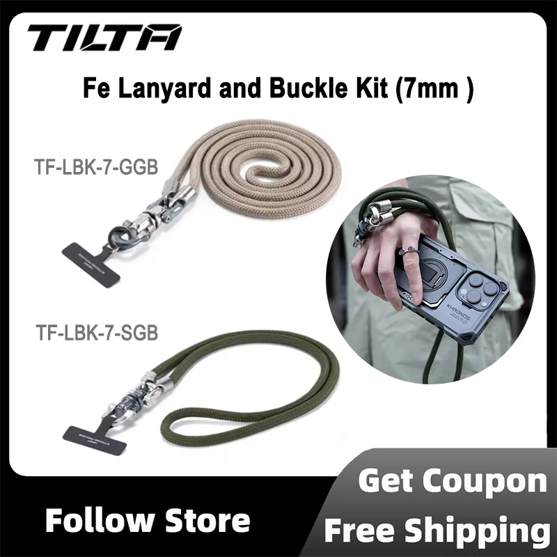 Комплект ремешка и пряжки TILTA TF-LBK-7 Fe (7 мм), совместимый с большинством чехлов для смартфонов, аксессуары для электронной системы Khronos