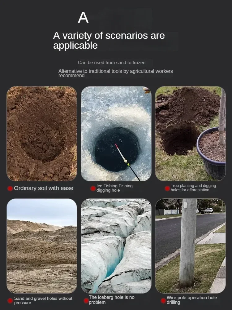 Efficient Ground Drill for Digging Holes and Planting Trees or Fertilizing