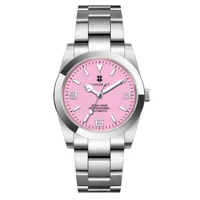 36/39mm Corgeut lujo NH35 Miyota8215 relojes de pulsera mecánicos automáticos números Reloj de Hombre cristal de zafiro 10 barras Reloj Hombre