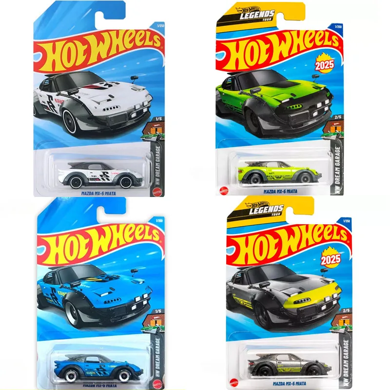 Coche Original Hot Wheels Mazda Mx5 Miata, Juguetes a Escala 1/64, Vehículo Fundido a Presión, Colección de Modelos de Autos Metálicos Hw Dream Garage, Regalo de Cumpleaños