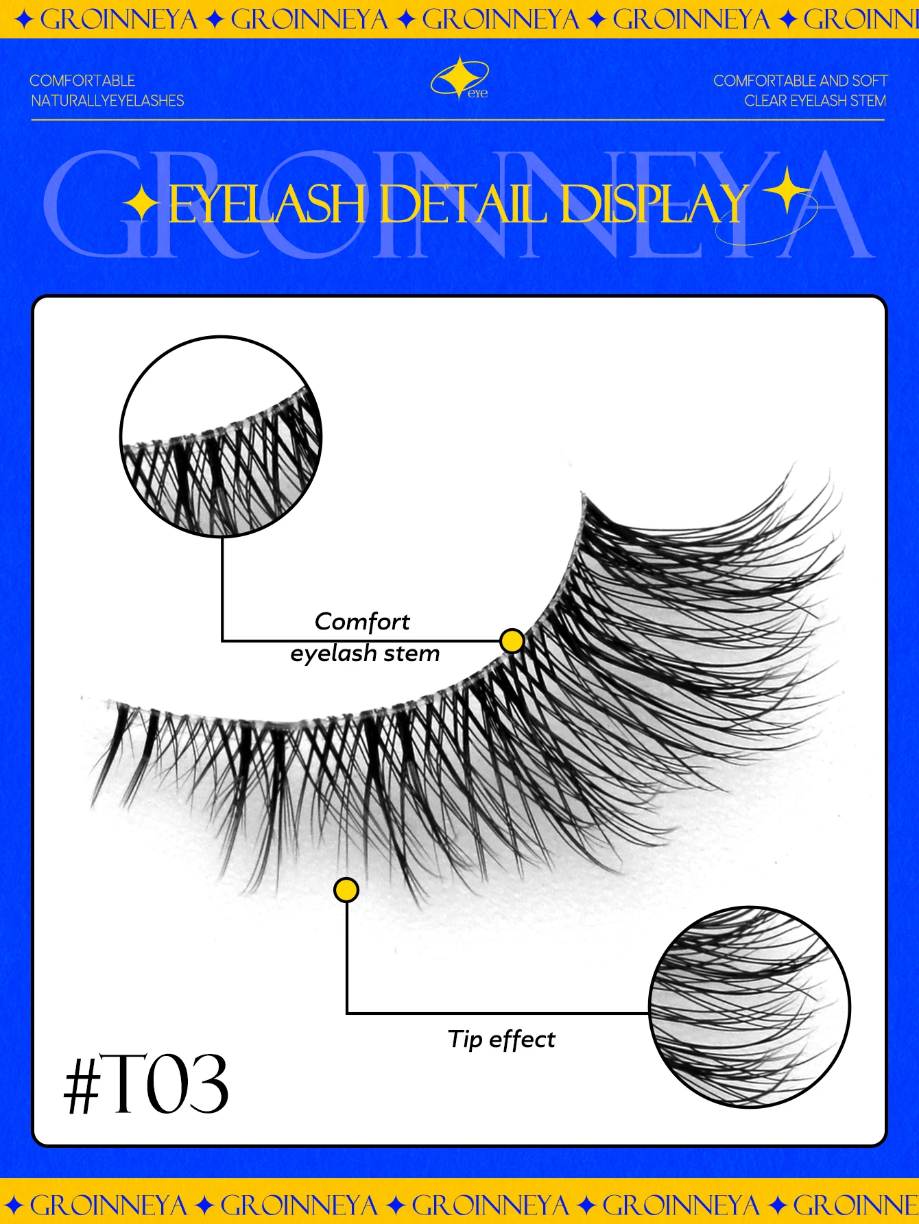 Lasvirey Katzenaugen-Wimpern, natürliche, flauschige, künstliche Wimpern, natürliche Locken, klarer Stiel, weiche Kreuz, 3D-Faux-Nerzwimpern, Make-up