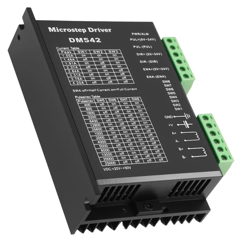ABXF-Stepper Motor Driver, DM542 Stepper Motor Driver Dsp Digital Driver Board For Nema 17, Nema 23 ,Etc