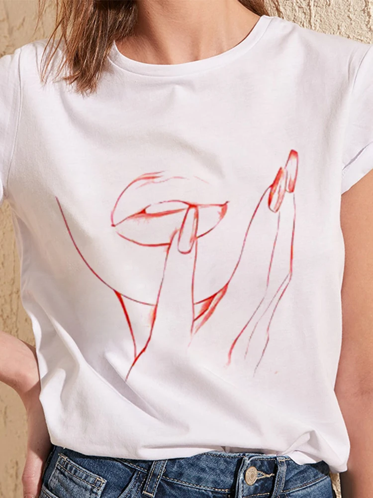 Camiseta con estampado de dibujos animados para mujer, ropa con estampado de Sense of Art para mujer, camisetas para Navidad y Año Nuevo 2022