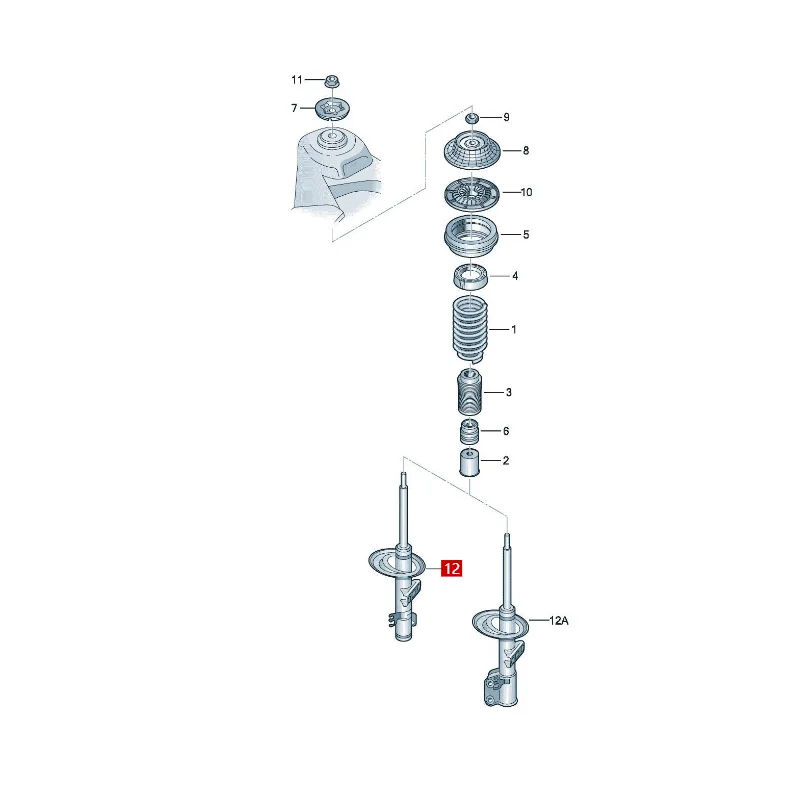 Multivan  Kailuwei pneumatic shock absorber front shock absorber 7H0413031N/7H0 413 031 N