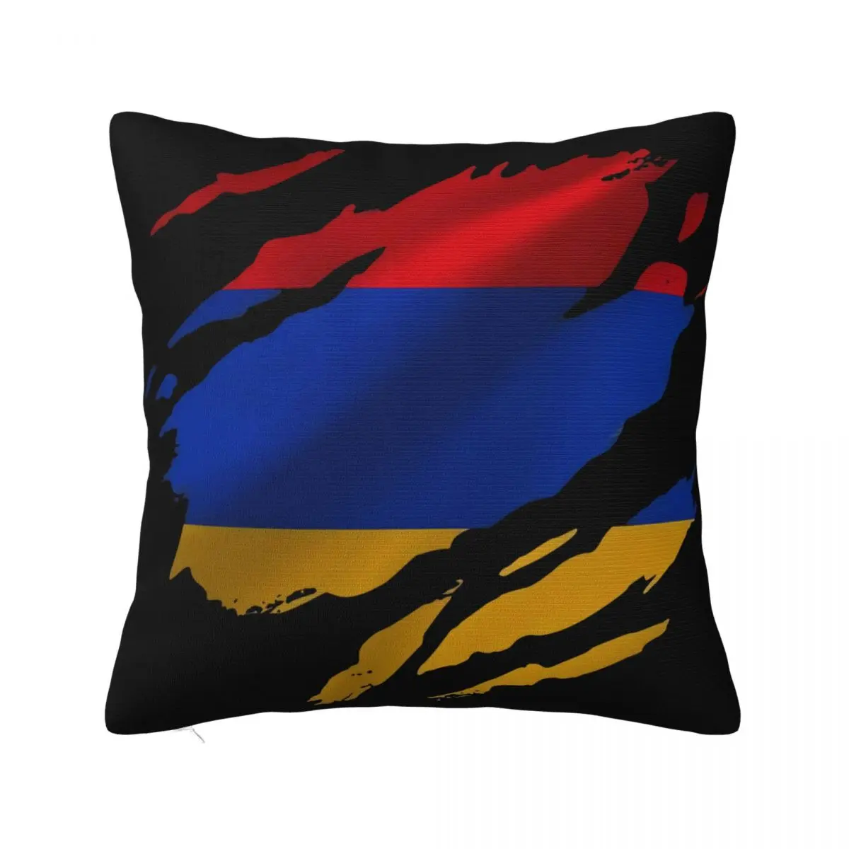 Torn Armenia Flag Mens Armenian Yerevan Country National Football Designing Punk Pillow Case