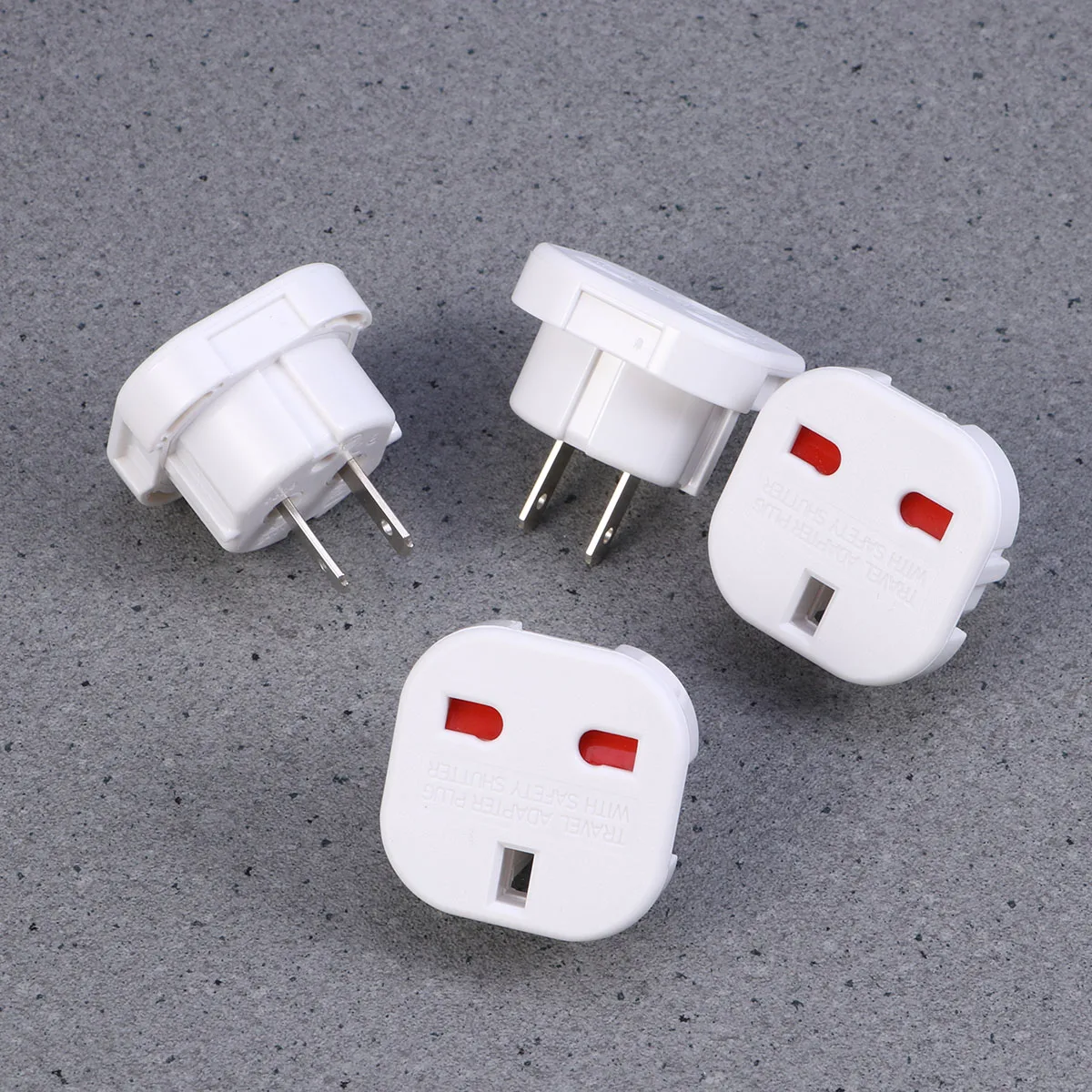 

4 Pcs Plug Uk to Au Adapter Power Plugin Socket Australian Style White Tip Converter