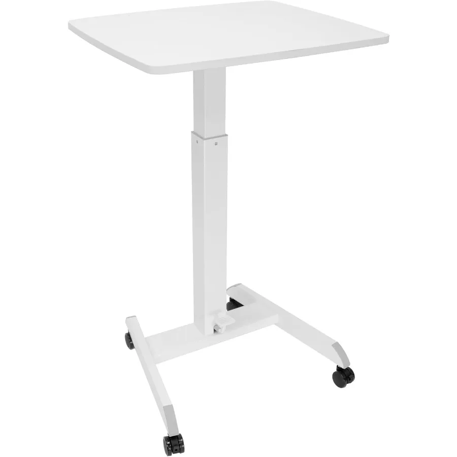 مكتب كمبيوتر محمول دوار قابل للتعديل مع عجلات للاستخدام المنزلي والمكتب والفصول الدراسية أو محطة العمل المتنقلة وعربة الكمبيوتر المدمجة #1