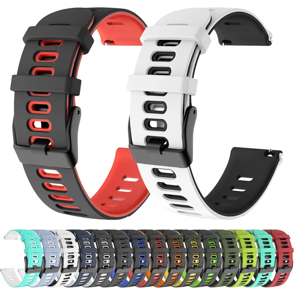 男性と女性のためのクイックリリース時計バンド、シリコンラバーストラップ、スポーツバンド、通気性のあるアクセサリー、ブレスレット、リストバンド、20mm、22mm