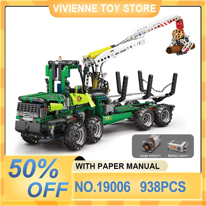 MOULD KING 19006 Technical  APP Pneumatic Forest Machine Truck MOC-32456 model Building Blocks Assembly Toys Kid Christmas Gifts