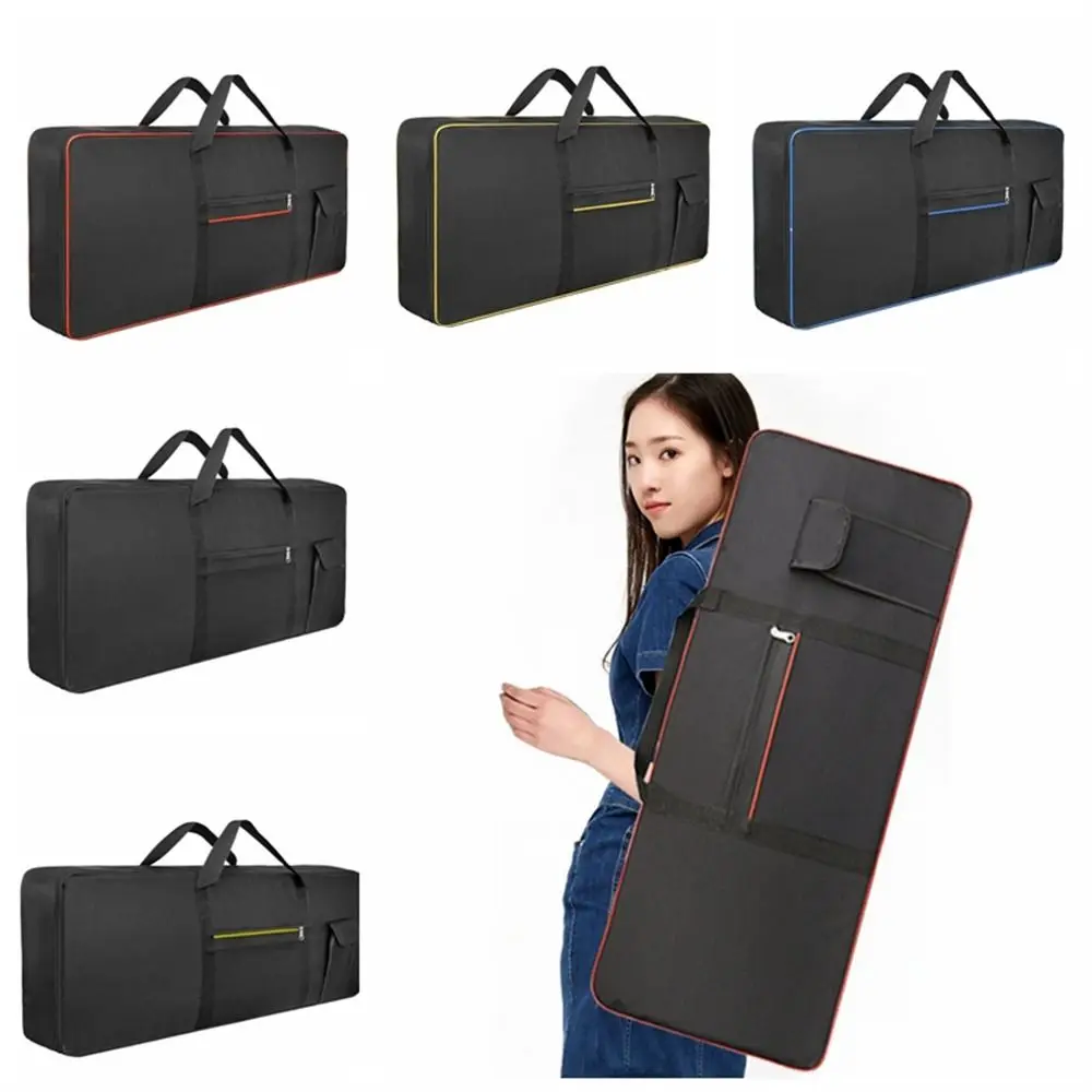 61/76/88 Key Keyboard Bag Anti Shock Waterproof Instrument Keyboard Case 600D Oxford Thicken Piano Storage Bag Outdoor Travel