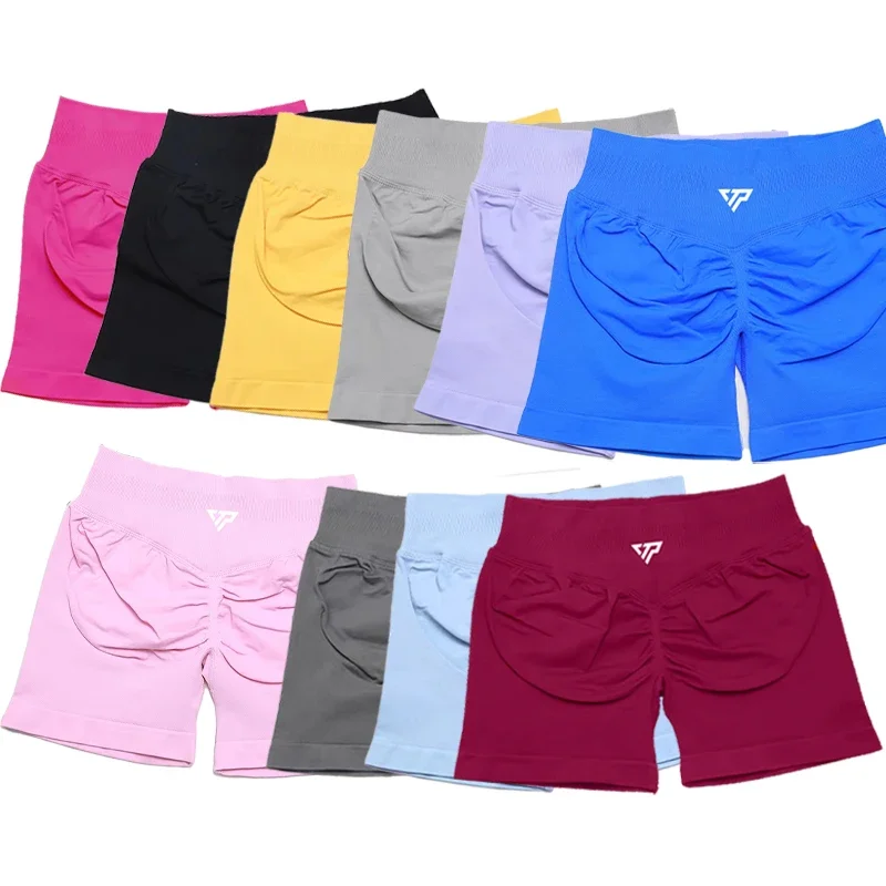 Keep That Pump Yoga Shorts Gym Shorts Recoil Scrunch Shorts Womem Seamless Silicone Printed High Quality Fitness Sport Shorts image 4
