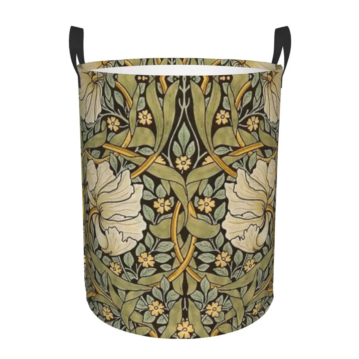 Custom William Morris Pimpernel Laundry Hamper Large Storage Basket Floral Textile Pattern Kids Nursery Toy Organizer