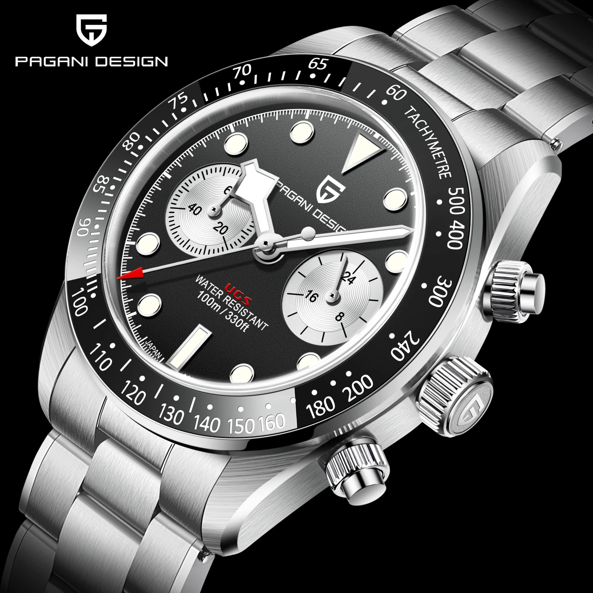 PAGANI DESIGN-reloj analógico de acero inoxidable para hombre, nuevo accesorio de pulsera de cuarzo resistente al agua 2024 M con cronógrafo,