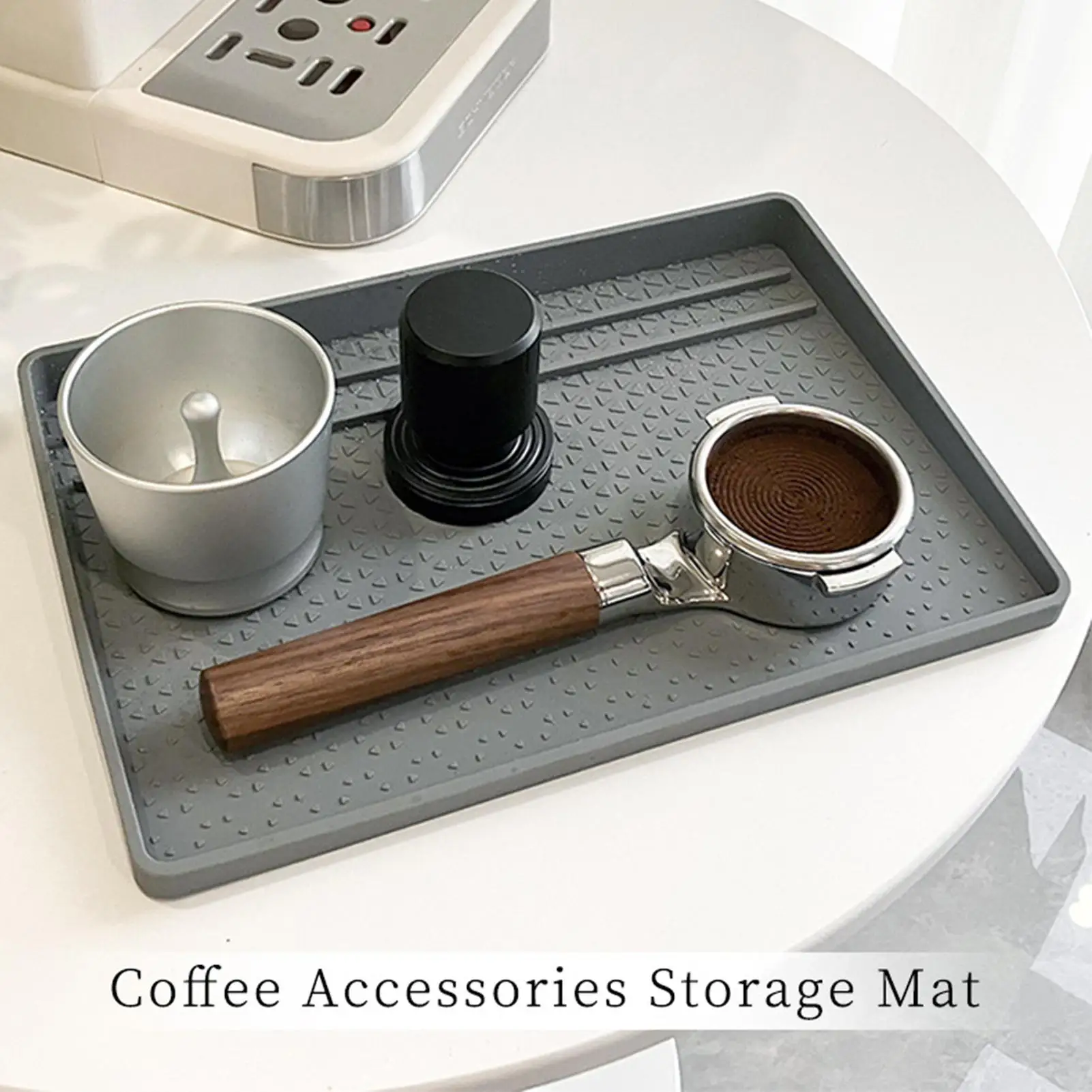 Coffee Tamper Storage Mat, Toaster Bottom Tray, Silicone Breadcrumb Collection Tray, Non-slip, Soundproof, And Heat-resistant
