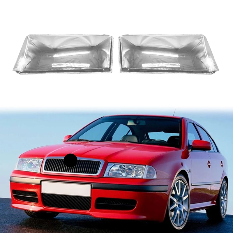 Cubierta de lente transparente para Faro, pantalla de lámpara para Skoda Octavia 2001, 2002, 2003, 2004