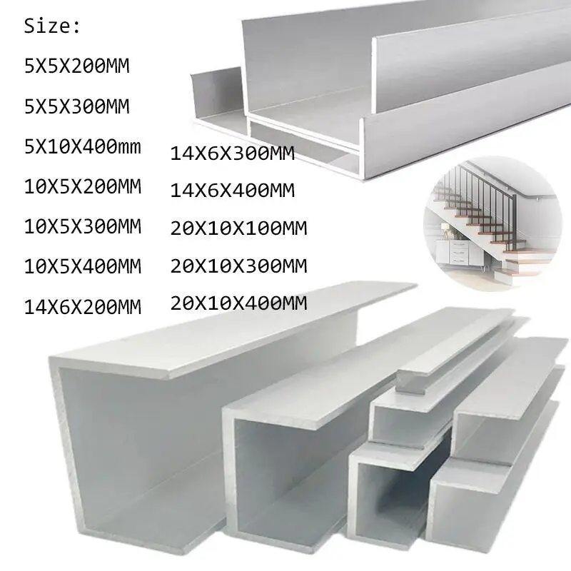 

1pcs Aluminum U-Channel Bracket for Car/Robot DIY Chose Size (Lightweight Durables Frame Rail)