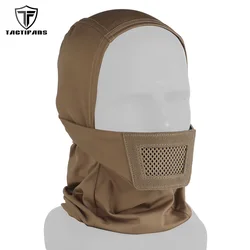 Pasamontañas táctico de protección para la boca, máscara de media cara, malla transpirable, casco Airsoft, accesorios de caza de perfil bajo