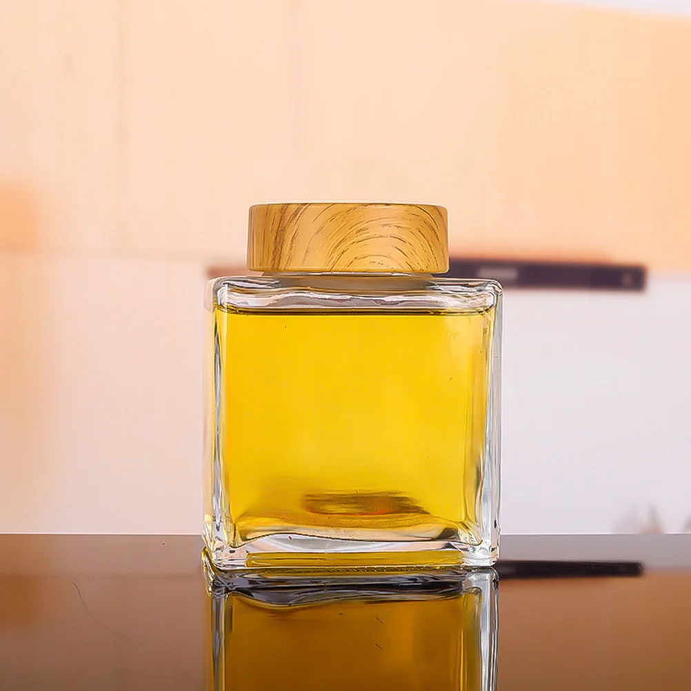 

2Pcs Transparent Glass Honey Jars Small Honey Container Wood Lid Easy Pour Syrup Jam Small Jars Glass Jar with Lid