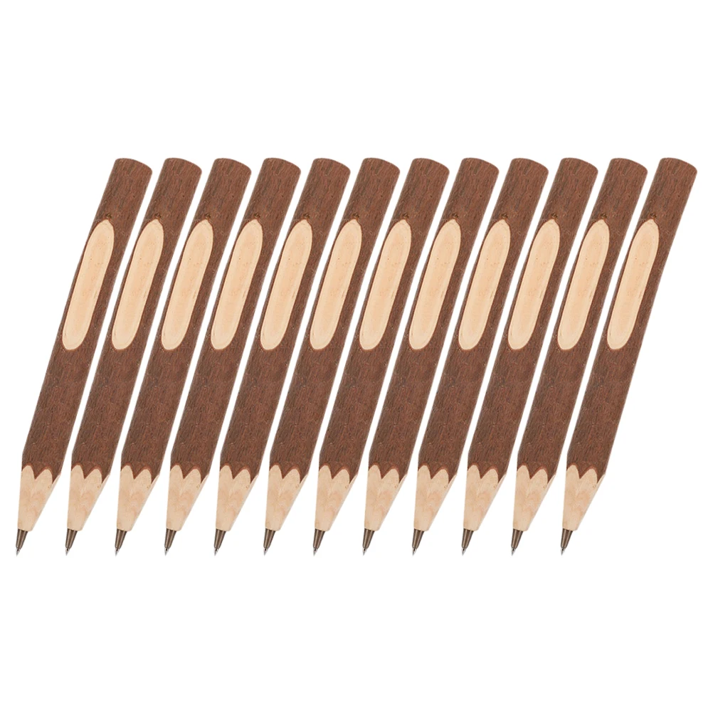 

12Pcs Vintage Tree Bark Texture Pens Natural Wood Craft Medium Point Reliable Writing Tool for Office School Desk Use Creative