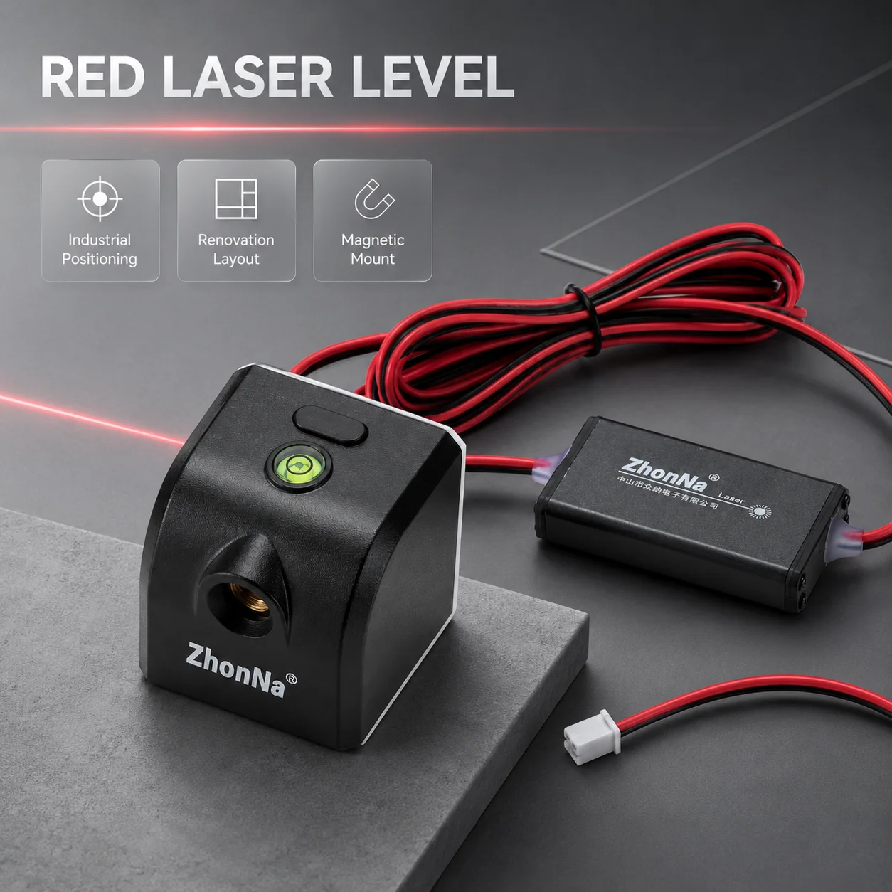 Лазерный уровень ZhonNa с крас – обзор и цена Industrial Laser Line Generator