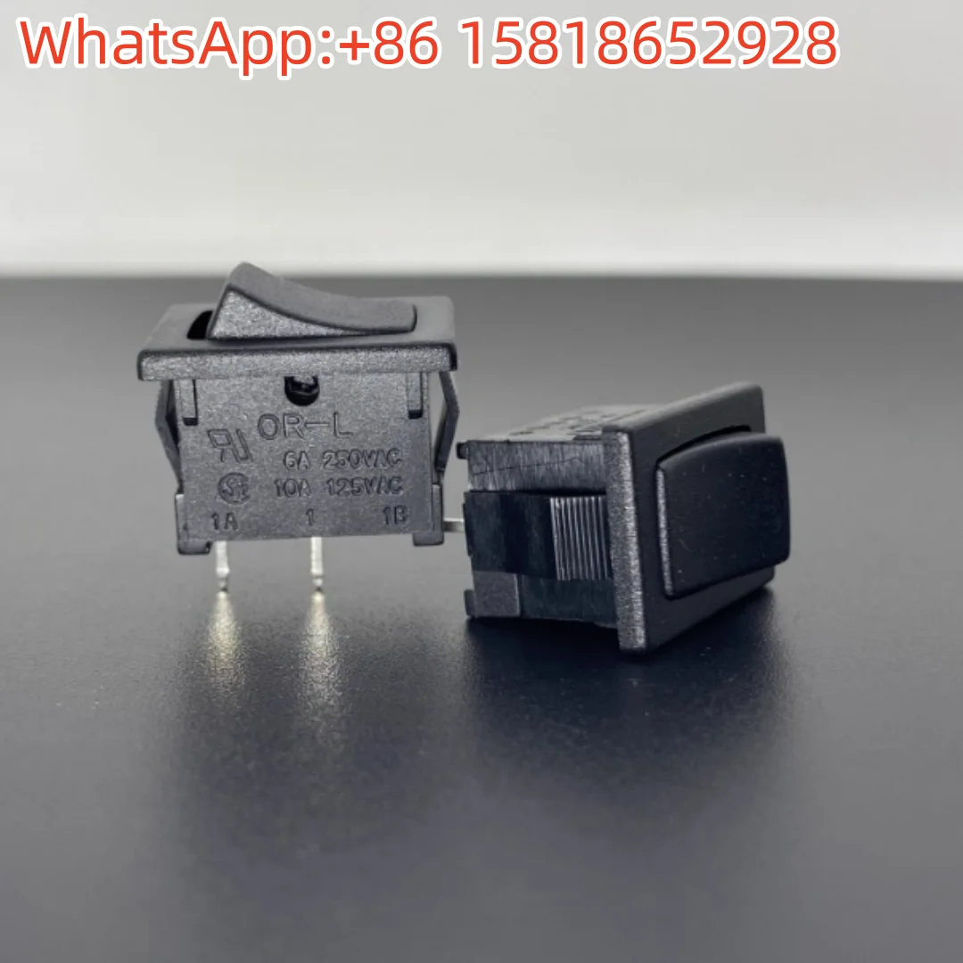 5pcs Solteam OR-L Rocker Boat Type Switch Boat Shape Power Black Button 2 Pointed Pin 2 Gear 6A Button