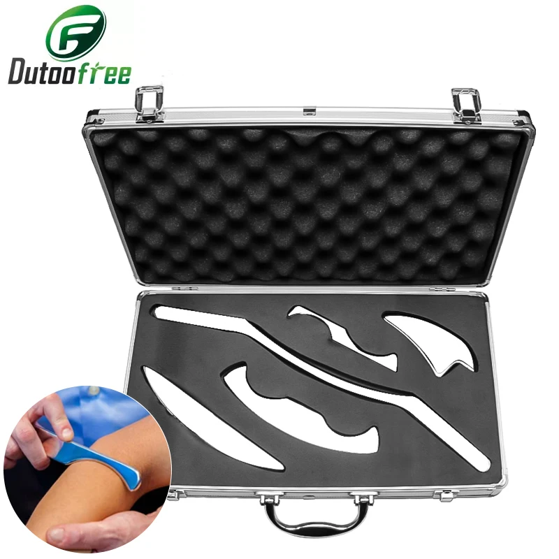 5PCS/Set  Stainless Steel Massage Tools Acupressure SPA Massage Neck Face Body Relaxation Physical Therapy Equipment