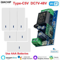 EWelink Smart WiFi Relay Smart Switch DC 5V 12V 24V 48V WirelessRemote Control 1 Way Alexa Googole Home Voice Control
