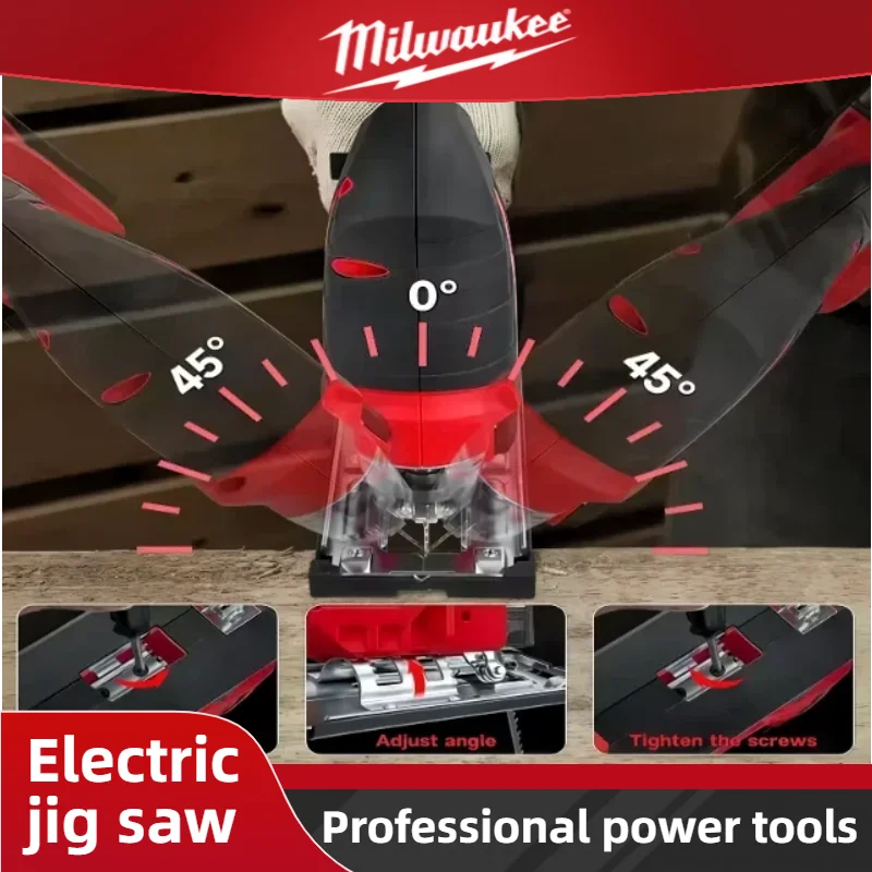 ميلووكي 3000 دورة في الدقيقة منشار منحني بدون فرش منشار تهزهز كهربائي لاسلكي محمول متعدد الوظائف قابل للتعديل أداة نجارة كهربائية #4