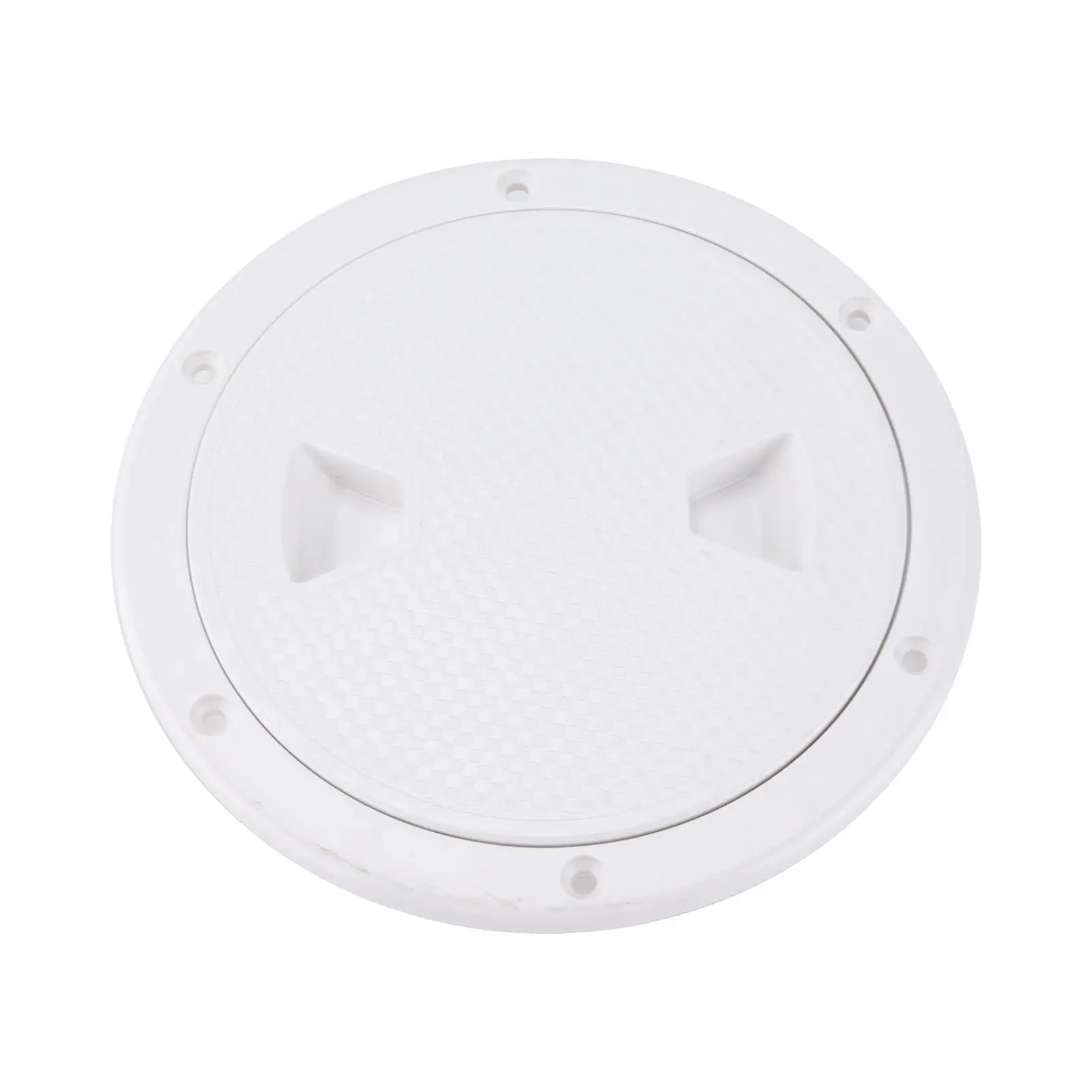 6in Round White Deck Plate with Separate Design and Pre Drilled Holes   Access Hole for Yacht Marine