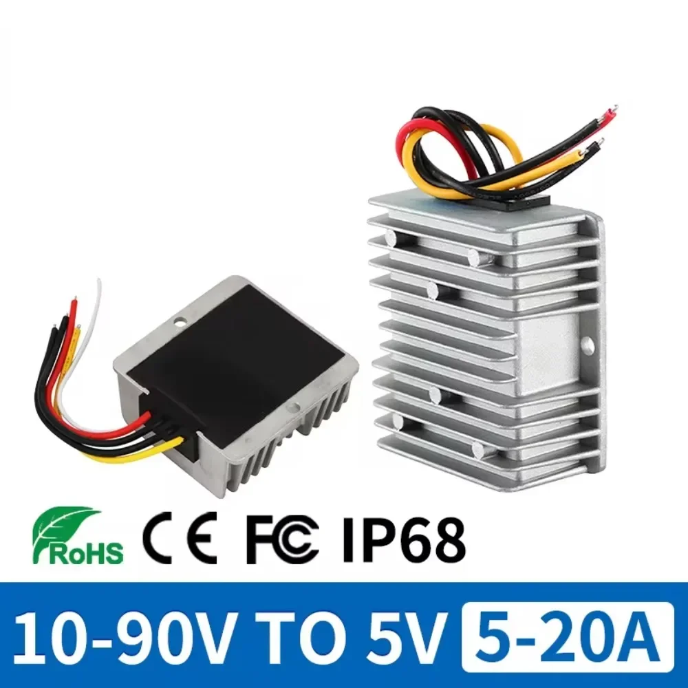 

72V 60V 24V 48V 36V 12V to 5V 5A 10A 20A DC DC Buck Converter Power 12 24 36 48 60 72 Volt to 5 Volt Step Down Voltage Regulator