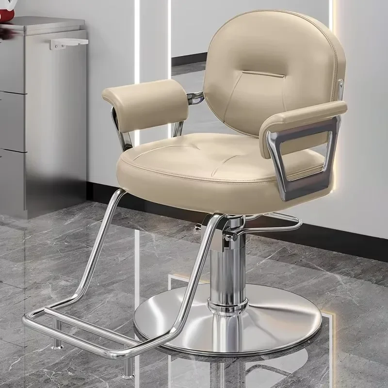 Minimalist Adjustable Barber Chair Black Aesthetic Swivel Stylish Hair Dresser Chair Comfy Trendy Silla De Barberia Furiniture
