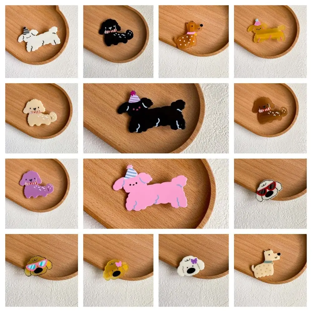 Animal Dog Cartoon Puppy Duckbill Clip Korean Style Japanese Style Children Hair Clip Headwear Barrettes Acetic Acid Side Clip