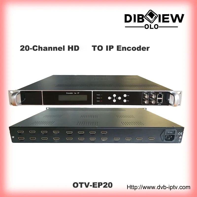 

Dibview OTV-EP20 H.264 20 Channel HDMI-compatible HD Encoder With ASI and IP output Multicast for DVB Broadcasting System